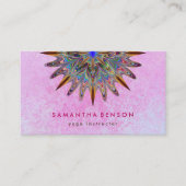 Elegant Lotus Flower Logo Yoga Visitekaartje (Voorkant)