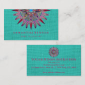 Elegant Lotus Flower Logo Yoga Visitekaartje (Voorkant / Achterkant)