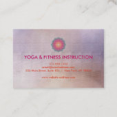 Elegant Lotus Flower Logo Yoga Visitekaartje (Achterkant)