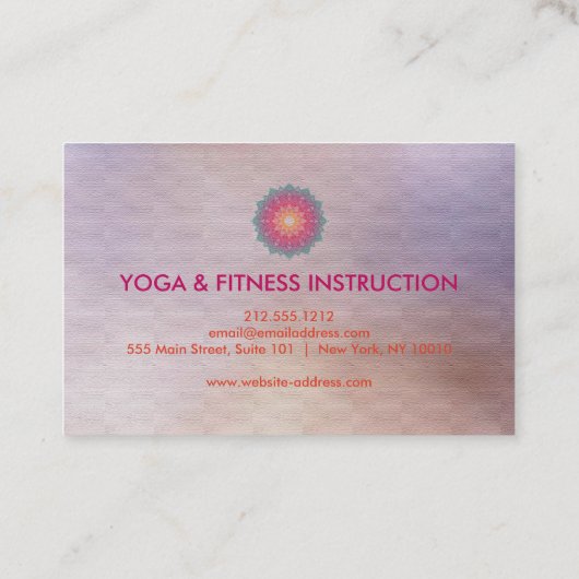 Elegant Lotus Flower Logo Yoga Visitekaartje (Achterkant)