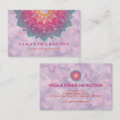 Elegant Lotus Flower Logo Yoga Visitekaartje (Voorkant / Achterkant)