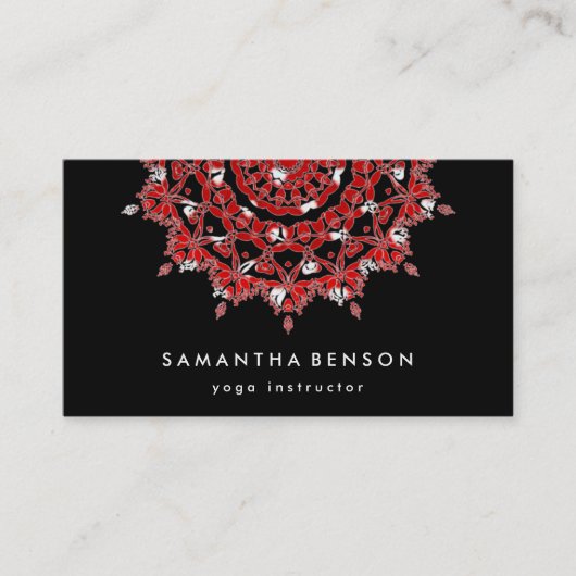 Elegant Lotus Flower Logo Yoga Visitekaartje (Voorkant)