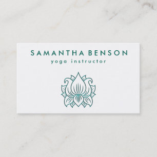 Elegant Lotus Flower Logo Yoga Visitekaartje