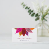 Elegant Lotus Flower Logo Yoga Visitekaartje (Staand voorkant)