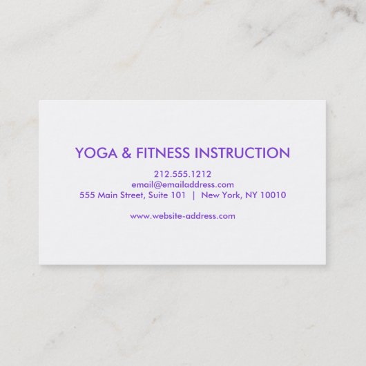 Elegant Lotus Flower Logo Yoga Visitekaartje (Achterkant)