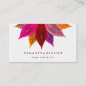 Elegant Lotus Flower Logo Yoga Visitekaartje (Voorkant)