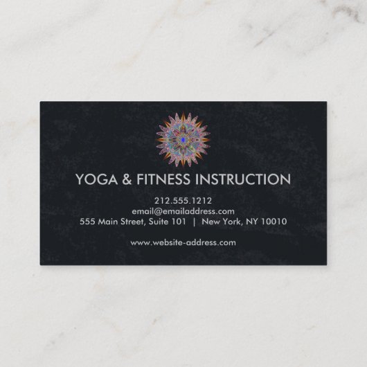 Elegant Lotus Flower Logo Yoga Visitekaartje (Achterkant)