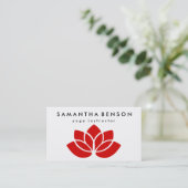 Elegant Lotus Flower Logo Yoga Visitekaartje (Staand voorkant)