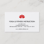 Elegant Lotus Flower Logo Yoga Visitekaartje (Achterkant)