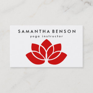 Elegant Lotus Flower Logo Yoga Visitekaartje