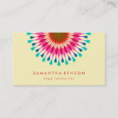 Elegant Lotus Flower Logo Yoga Visitekaartje (Voorkant)