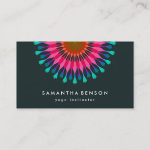 Elegant Lotus Flower Logo Yoga Visitekaartje
