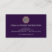 Elegant Lotus Flower Logo Yoga Visitekaartje (Achterkant)