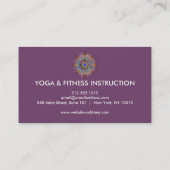 Elegant Lotus Flower Logo Yoga Visitekaartje (Achterkant)