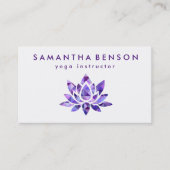 Elegant Lotus Flower Logo Yoga Visitekaartje (Voorkant)