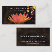 Elegant Lotus Flower Logo Yoga Visitekaartje (Voorkant / Achterkant)