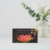 Elegant Lotus Flower Logo Yoga Visitekaartje (Staand voorkant)