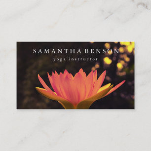 Elegant Lotus Flower Logo Yoga Visitekaartje