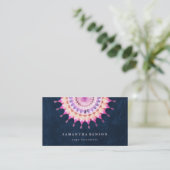 Elegant Lotus Flower Logo Yoga Visitekaartje (Staand voorkant)