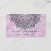 Elegant Lotus Flower Logo Yoga Visitekaartje (Voorkant)