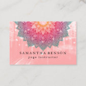 Elegant Lotus Flower Logo Yoga Visitekaartje (Voorkant)