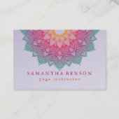 Elegant Lotus Flower Logo Yoga Visitekaartje (Voorkant)