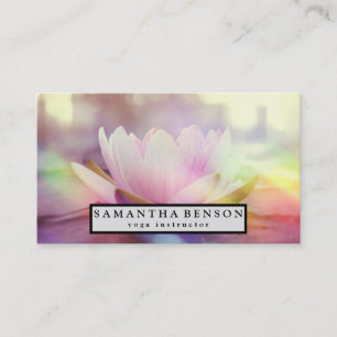 Elegant Lotus Flower Logo Yoga Visitekaartje