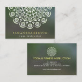Elegant Lotus Flower Logo Yoga Visitekaartje (Voorkant / Achterkant)