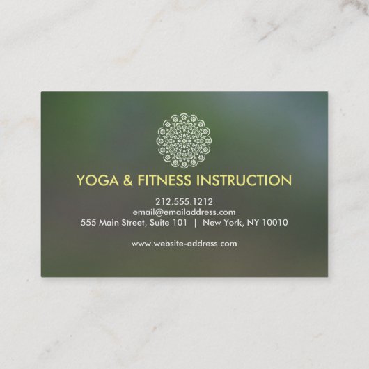 Elegant Lotus Flower Logo Yoga Visitekaartje (Achterkant)
