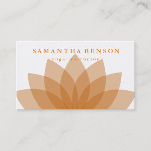 Elegant Lotus Flower Logo Yoga Visitekaartje