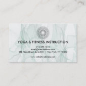 Elegant Lotus Flower Logo Yoga Visitekaartje (Achterkant)