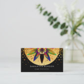 Elegant Lotus Flower Logo Yoga Visitekaartje (Staand voorkant)