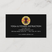 Elegant Lotus Flower Logo Yoga Visitekaartje (Achterkant)