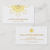 Elegant Lotus Flower Logo Yoga Visitekaartje (Voorkant / Achterkant)