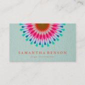 Elegant Lotus Flower Logo Yoga Visitekaartje (Voorkant)