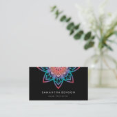 Elegant Lotus Flower Logo Yoga Visitekaartje (Staand voorkant)