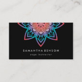 Elegant Lotus Flower Logo Yoga Visitekaartje (Voorkant)