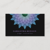 Elegant Lotus Flower Logo Yoga Visitekaartje (Voorkant)