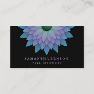 Elegant Lotus Flower Logo Yoga Visitekaartje