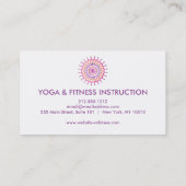 Elegant Lotus Flower Logo Yoga Visitekaartje (Achterkant)