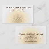 Elegant Lotus Flower Logo Yoga Visitekaartje (Voorkant / Achterkant)
