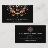 Elegant Lotus Flower Logo Yoga Visitekaartje (Voorkant / Achterkant)