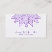 Elegant Lotus Flower Logo Yoga Visitekaartje (Voorkant)