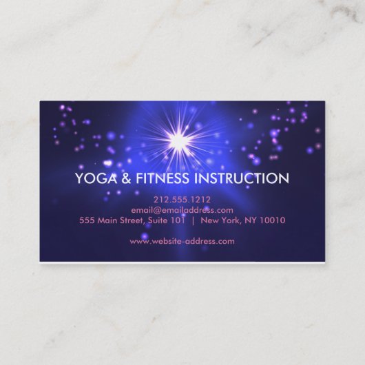 Elegant Lotus Flower Logo Yoga Visitekaartje (Achterkant)