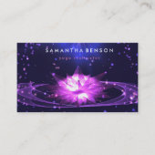Elegant Lotus Flower Logo Yoga Visitekaartje (Voorkant)