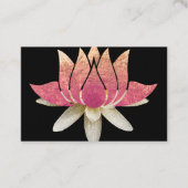 Elegant Lotus Flower Logo Yoga Visitekaartje (Voorkant)