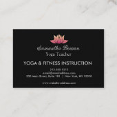 Elegant Lotus Flower Logo Yoga Visitekaartje (Achterkant)