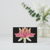 Elegant Lotus Flower Logo Yoga Visitekaartje (Staand voorkant)