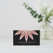 Elegant Lotus Flower Logo Yoga Visitekaartje (Staand voorkant)
