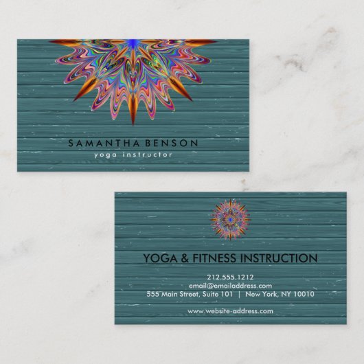 Elegant Lotus Flower Logo Yoga Visitekaartje (Voorkant / Achterkant)
